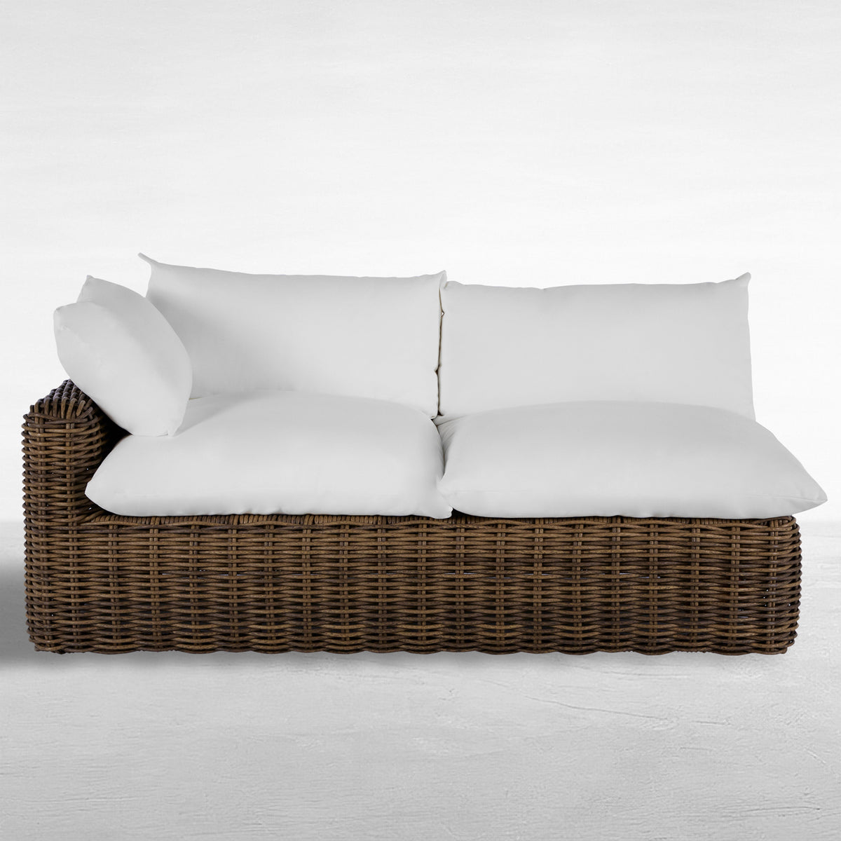 Montecito Resin Wicker Left Arm Facing Loveseat