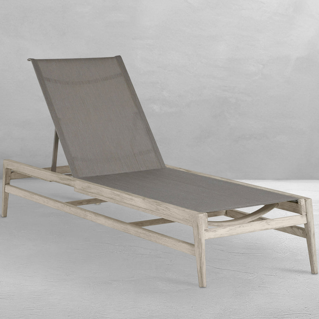 Coast Teak Outdoor Armless Chaise Lounge