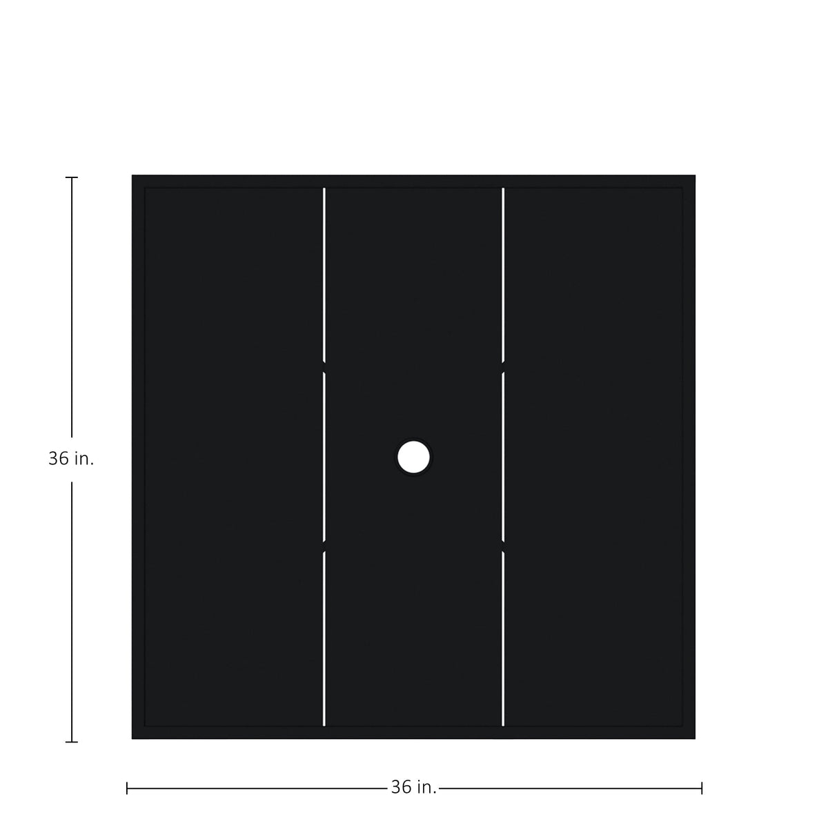 Horizon Aluminum 36" Square Outdoor Table Top