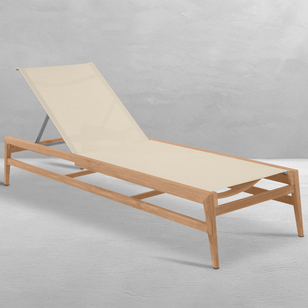 Coast Teak Outdoor Armless Chaise Lounge