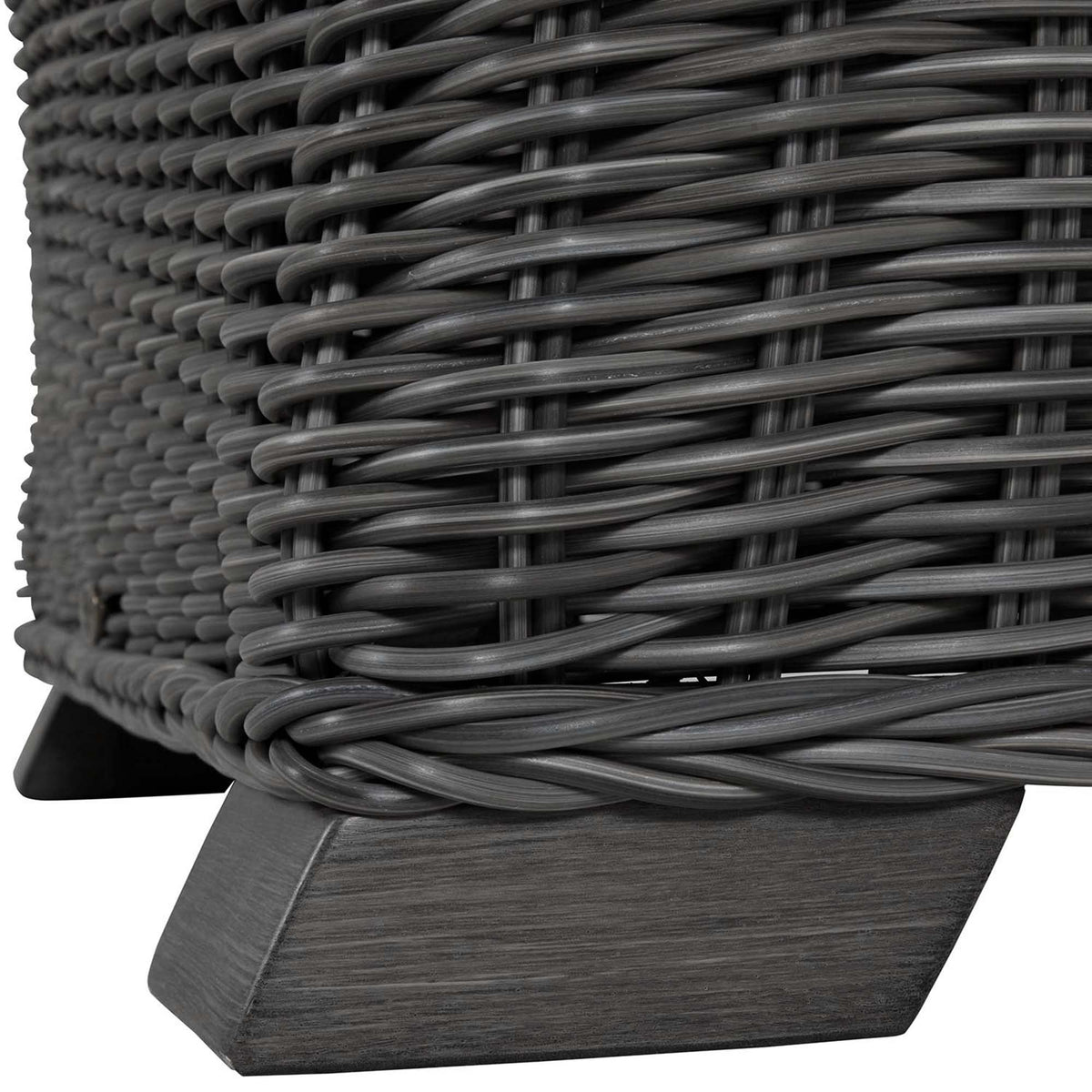 Rustic Resin Wicker Outdoor LAF Sectional Sofa