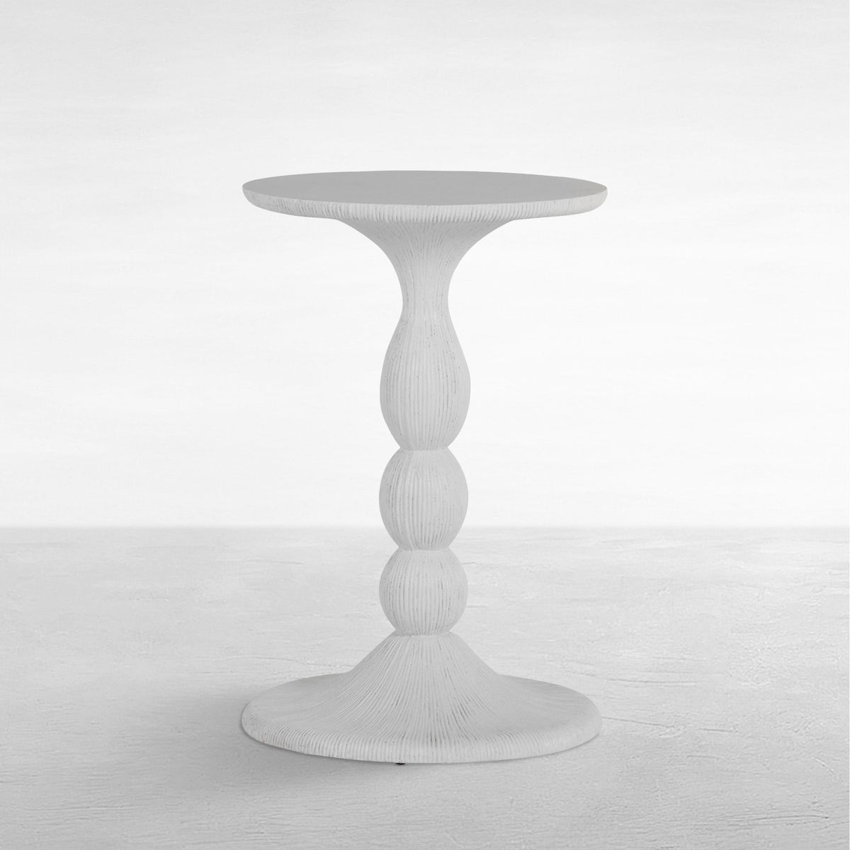 Tern Cast Stone 16" Round Pedestal Side Table