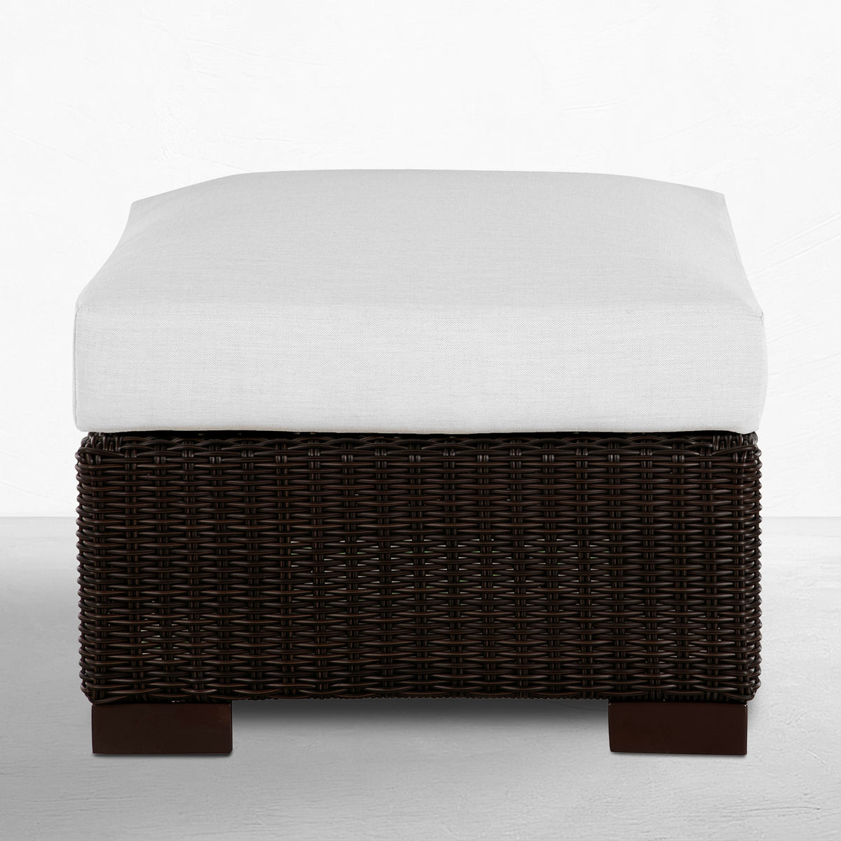 Club N-Dura Resin Wicker Outdoor Woven Ottoman
