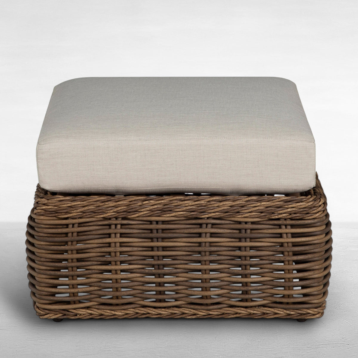 Soho N-Dura Resin Wicker Outdoor Woven Ottoman