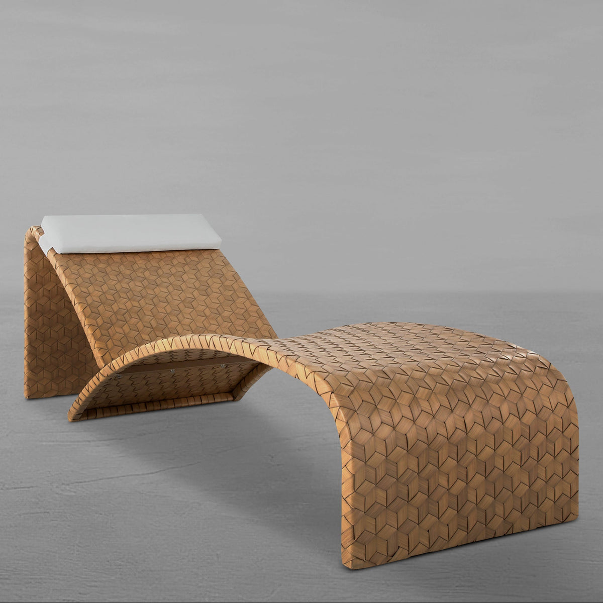 Venice Wicker Outdoor Armless Chaise Lounge
