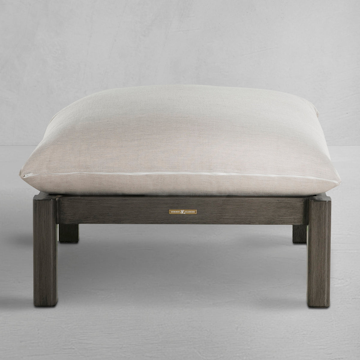 Monterey Aluminum Outdoor Woven Ottoman
