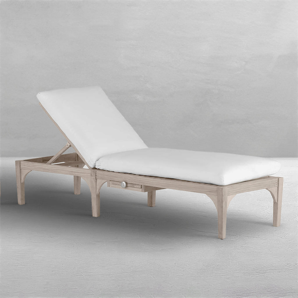 Club Teak Outdoor Armless Chaise Lounge