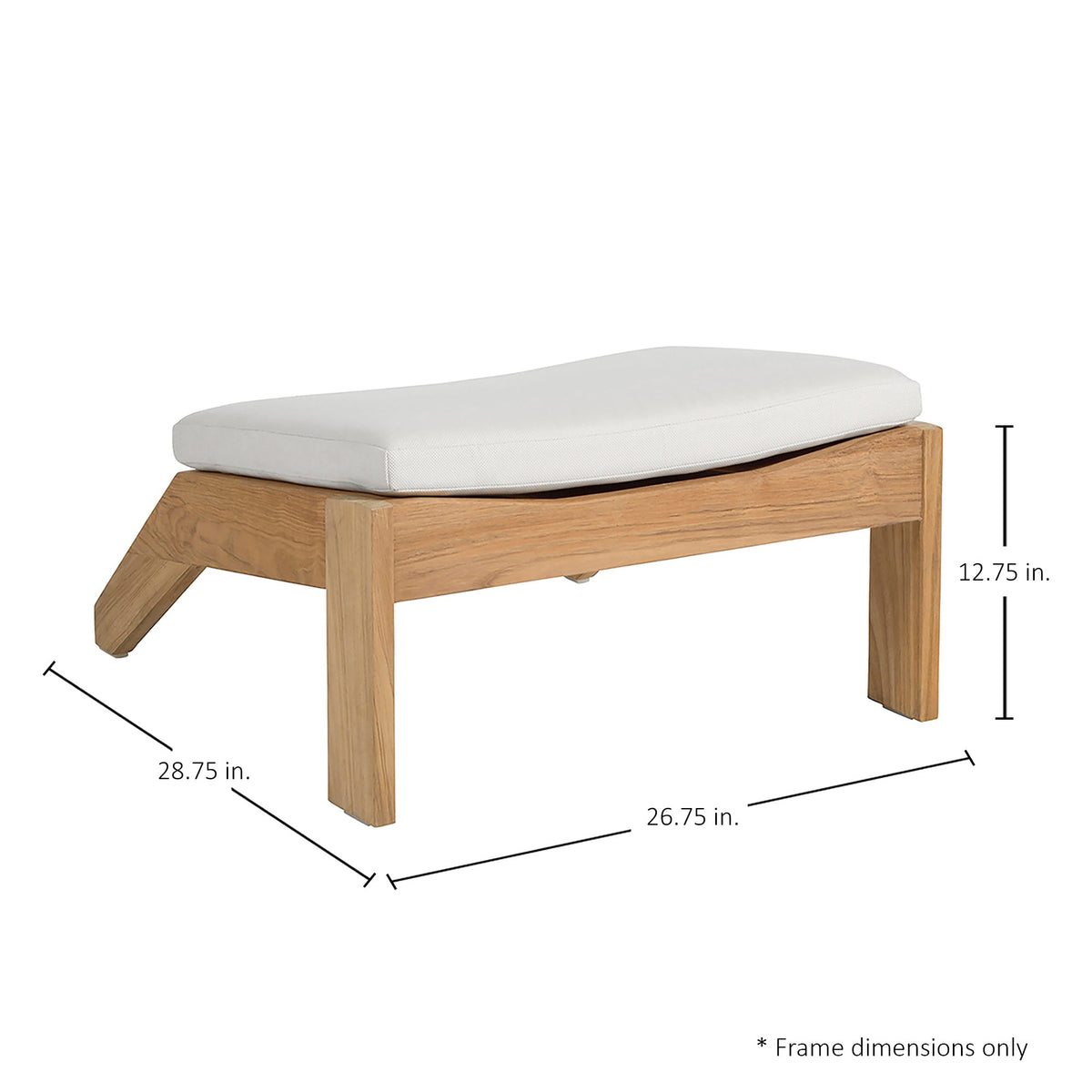 Ashland Teak Adirondack Outdoor Woven Ottoman
