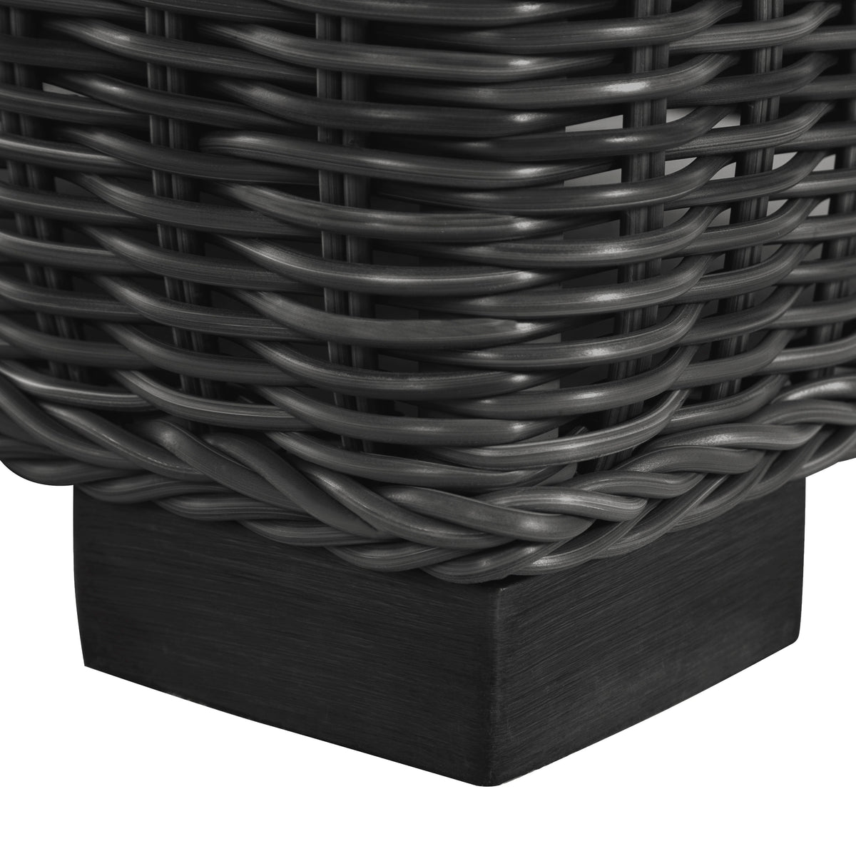 Rustic N-Dura Resin Wicker Outdoor Woven Ottoman